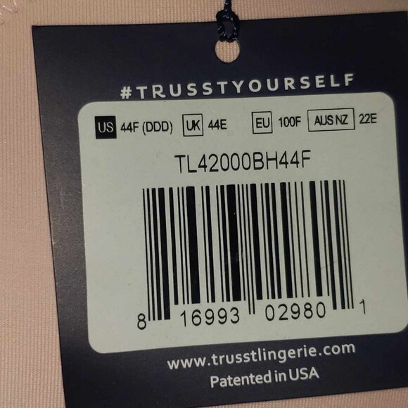 TRUSST Lingerie Plus Size 44F Evie PINK Color Racerback Bra TL42000 Front Close - Picture 6 of 6